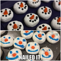 Fail: Powdered Snowman Donuts