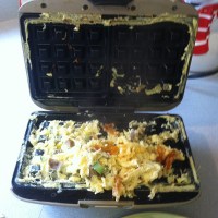 Fail: Waffle Iron Omelette
