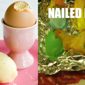easter cupcakes baked in real eggs