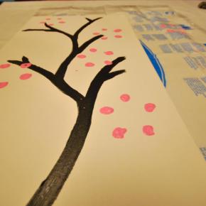 pinterest fail cherry blossom soda bottle art