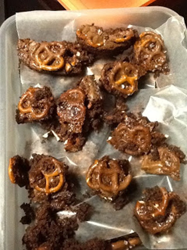 pinterest fail salted caramel pretzel brownies