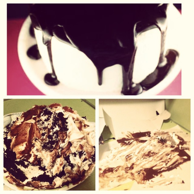 pinterest fail chocolate cake with vanilla frosting and chocolate ganache