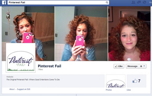 pinterest fail facebook page