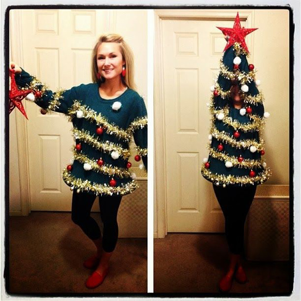 pinterest fail tacky sweater christmas tree inspiration