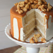 pinterest fail vanilla malt layer cake with cashes and salted caramel inspiration
