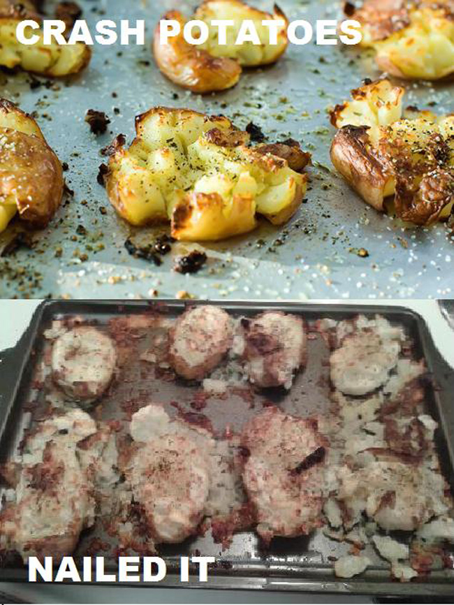 pinterest fail crash hot potatoes result