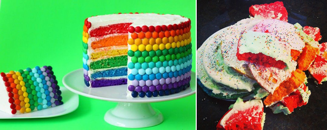 pinterest fail double rainbow cake storyboard