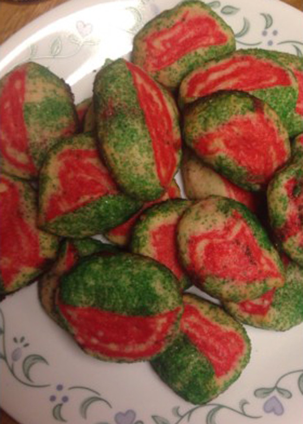 Pinterest Fail Christmas Spiral Sugar Cookies result