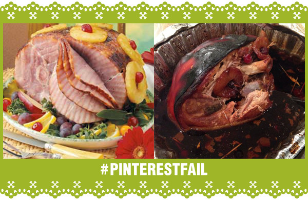 Pinterest Fail Holiday Ham storyboard
