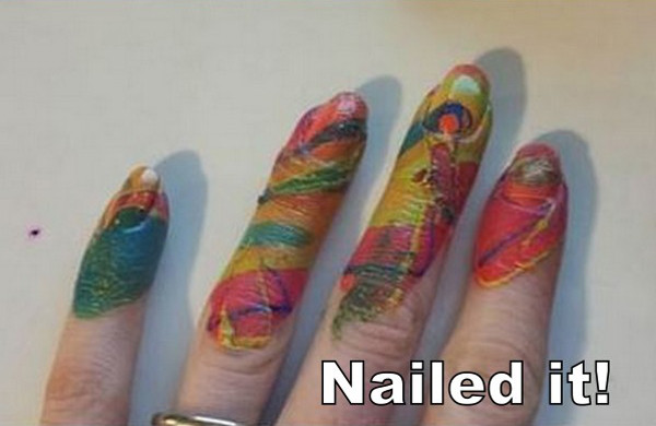 Pinterest Fail Nail Art result