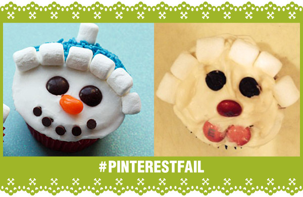 Pinterest Fail Snowman Cupcakes storyboard