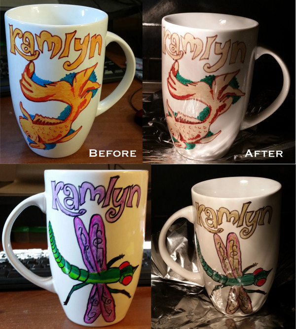 Pinterest Fail DIY Sharpie Mug result