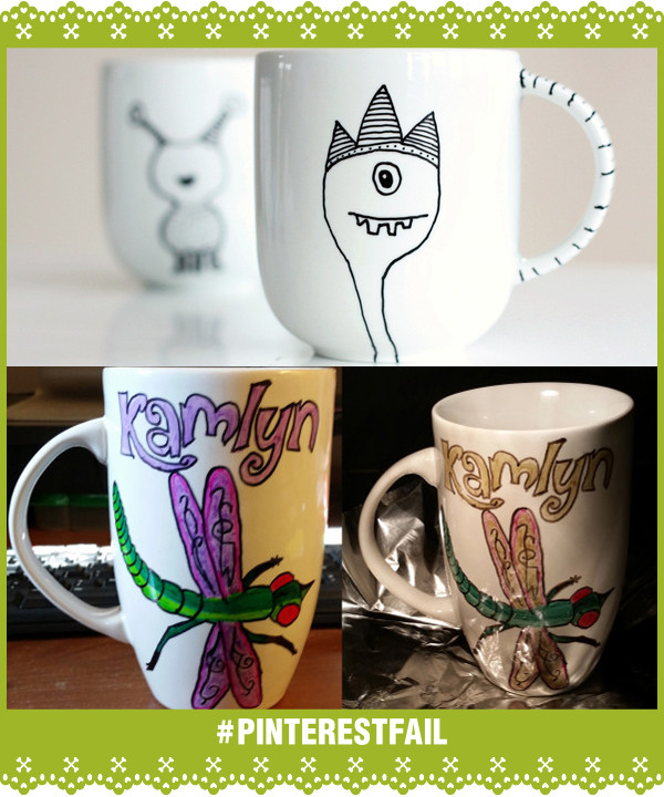 Pinterest Fail DIY Sharpie Mug storyboard