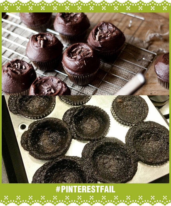 Pinterest Fail Black Hole Chocolate Cupcake storyboard