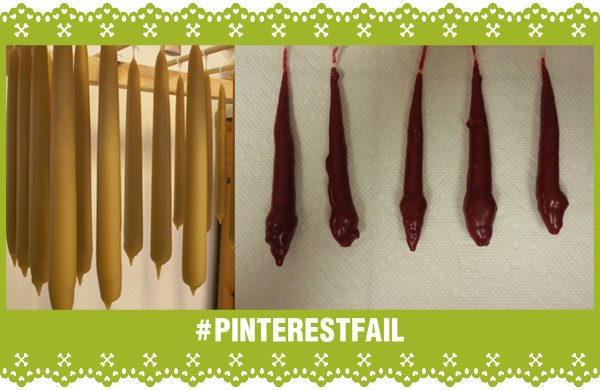 Pinterest Fail Hand-Dipped Candles storyboard