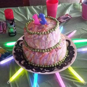 Pinterest Fail Rainbow Splatter Cake result