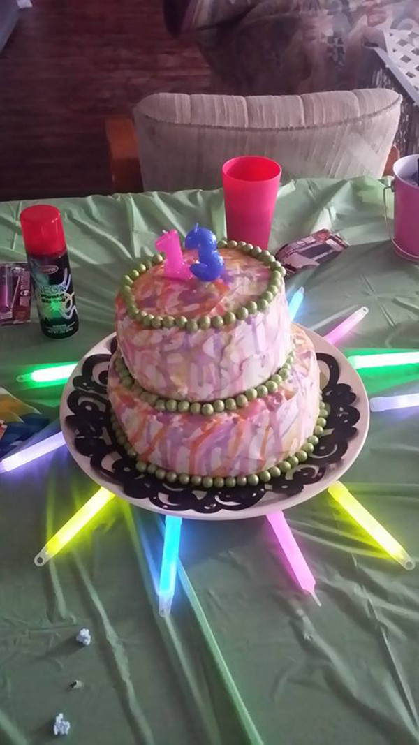 Pinterest Fail Rainbow Splatter Cake result