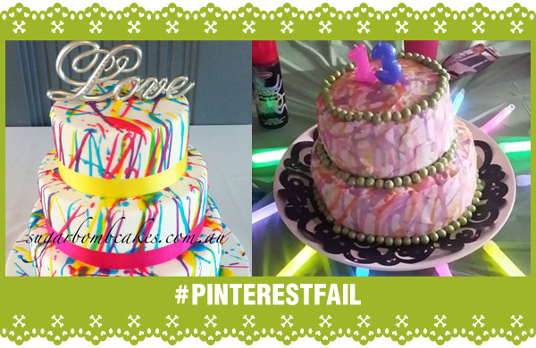 Pinterest Fail Rainbow Splatter Cake storyboard
