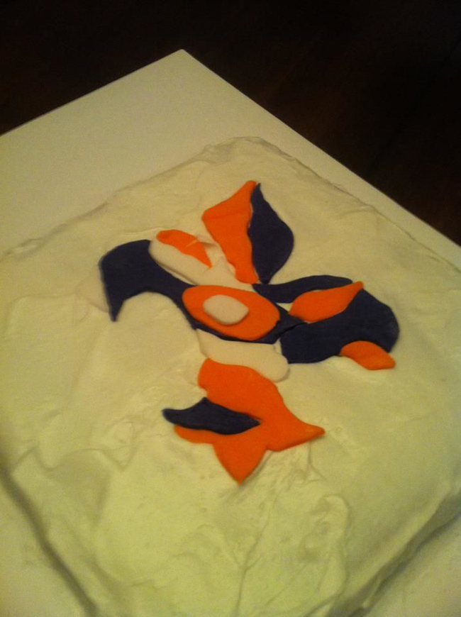 pinterest fail fleur de lis eye of the tiger cake result