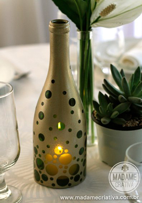 Pinterest Fail Beautiful Wine Bottle Candle Holder inspiration
