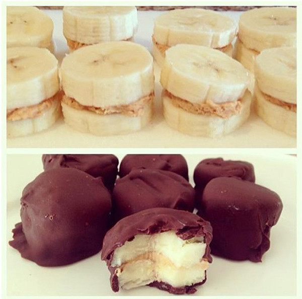Pinterest Fail Chocolate-covered Frozen Banana Peanut Butter Bites inspiration