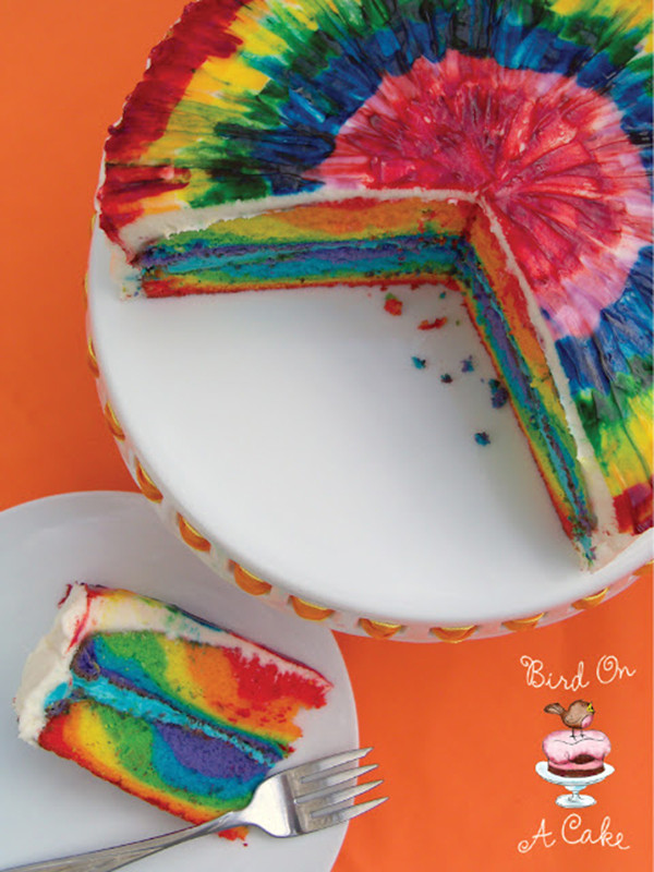 Pinterest Fail Tie Dye Cake inspiration