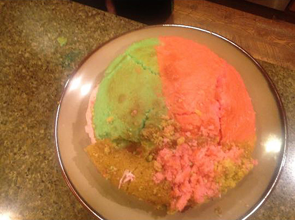 Pinterest Fail Tie Dye Cake result