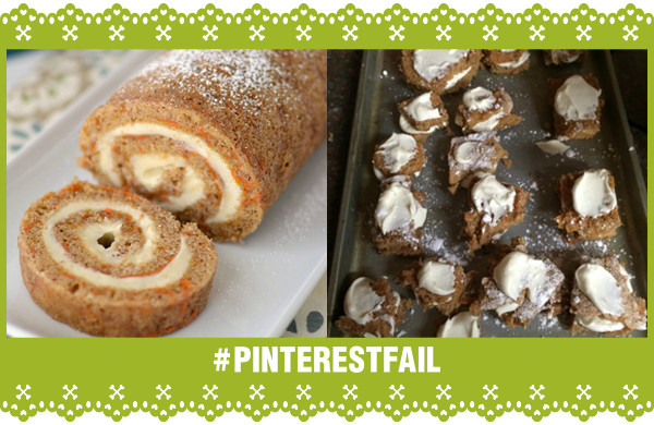 Pinterest Fail Carrot Cake Roll Up storyboard