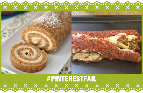 Pinterest Fail Carrot Cake Roll storyboard