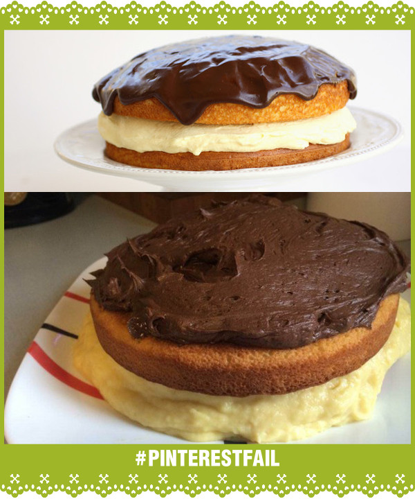 Pinterest Fail Boston Cream Pie storyboard