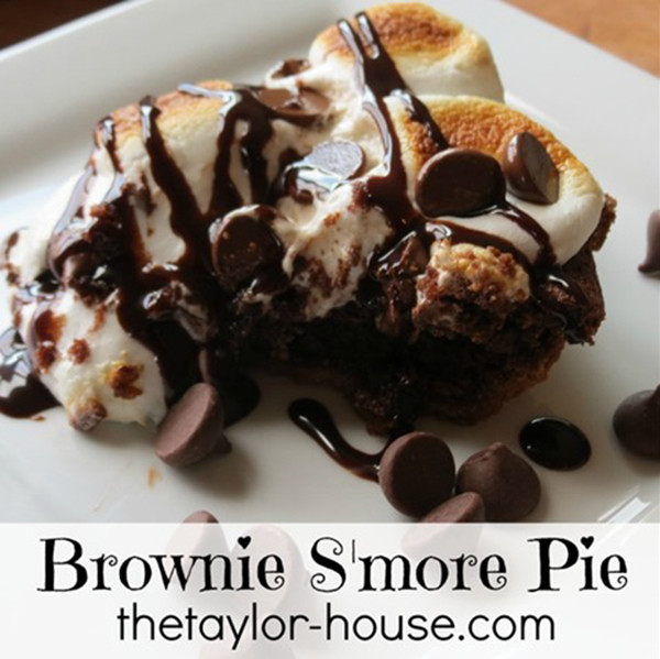 Pinterest Fail Brownie S'mores Pie inspiration