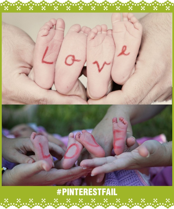 Pinterest Fail Baby Feet storyboard