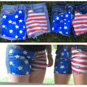 Pinterest Fail DIY American Flag Shorts result