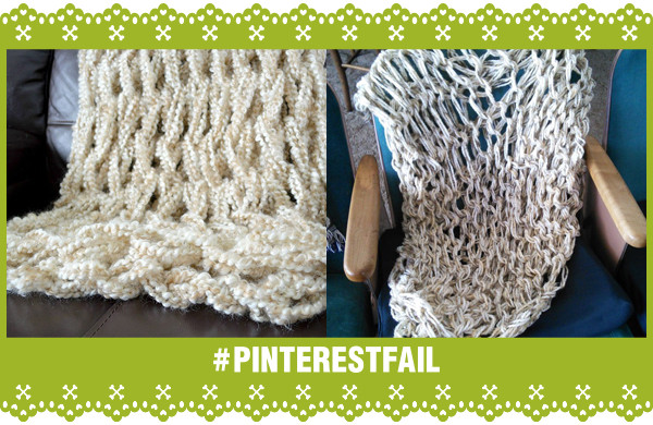 Pinterest Fail Arm Knitted Throw storyboard