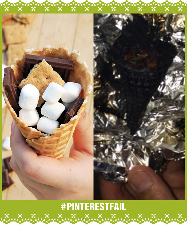 Pinterest Fail Campfire Cone storyboard