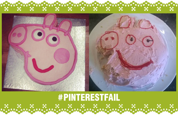 Pinterest Fail Peppa Pig Cake storyboard