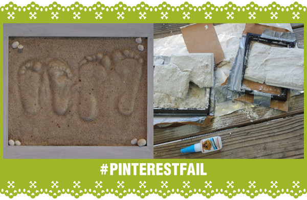 Pinterest Fail Sand Footprint Craft storyboard