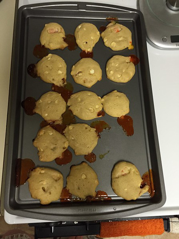 Pinterest Fail Candy Corn White Chocolate Chip Cookies result