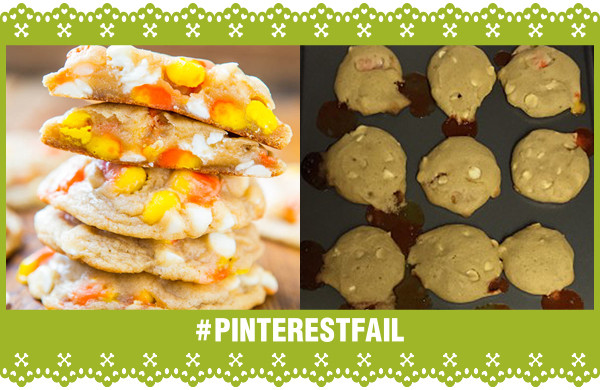 Pinterest Fail Candy Corn White Chocolate Chip Cookies storyboard