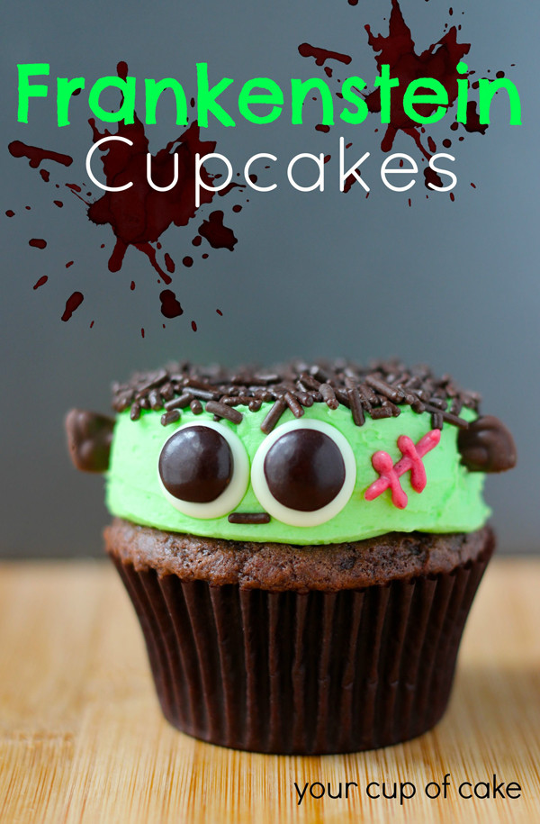 Pinterest Fail Frankenstein's Monster Cupcake inspiration