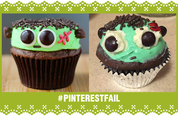 Pinterest Fail Frankenstein's Monster Cupcake storyboard