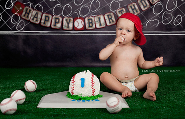 Pinterest Fail Birthday Baseball Smash Cake inspiration