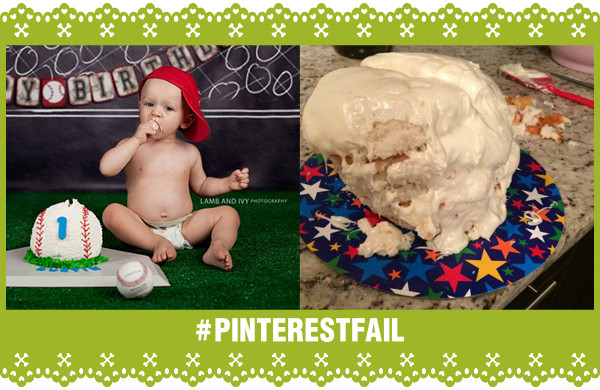 Pinterest Fail Birthday Baseball Smash Cake storyboard
