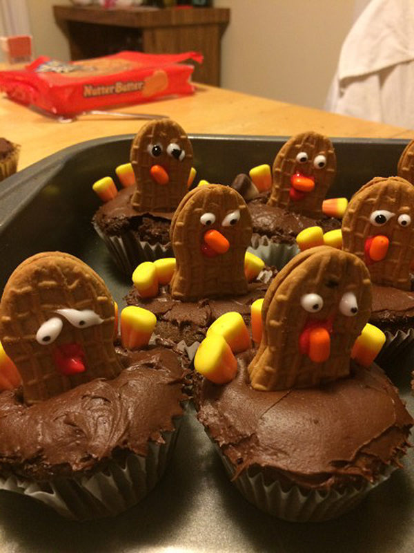 Pinterest Fail Nutter Butter Nightmare Turkey Cupcakes result